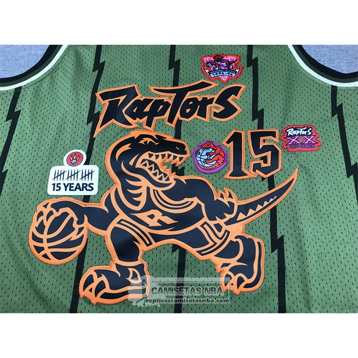 Camiseta Toronto Raptors Vince Carter NO 15 Mitchell & Ness 1998-99 Verde